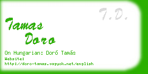 tamas doro business card